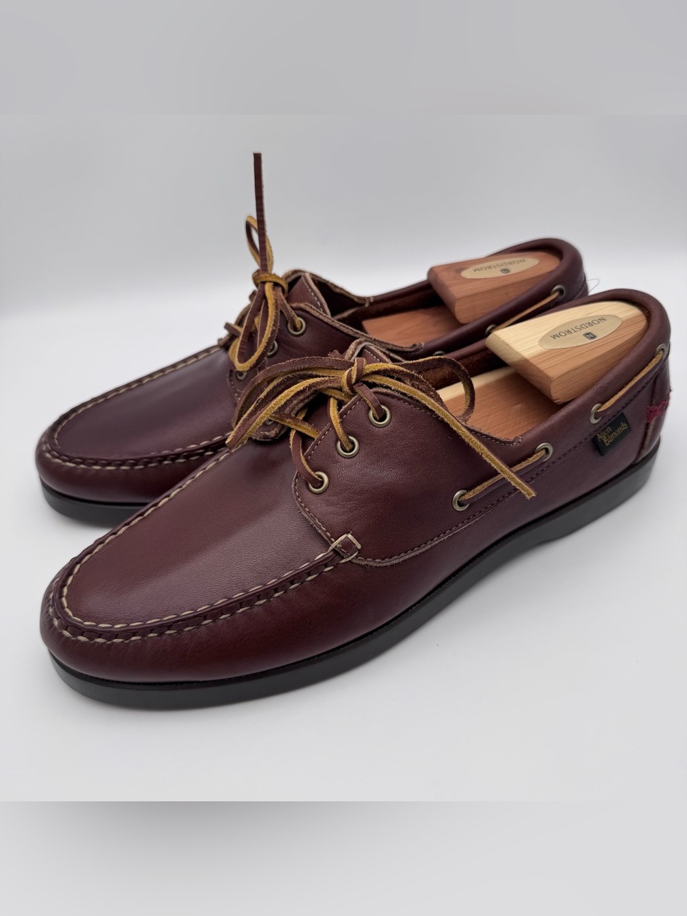 Allen Edmonds Center Fielder Brown Leather Moccasin Boat Shoes Men's Size 11 D